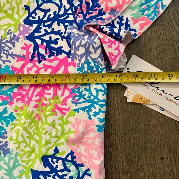 NWT Lulu B Coral Reef Print Shift Dress UPF 50 Plus Size Small new with tags​ - Picture 5 of 12